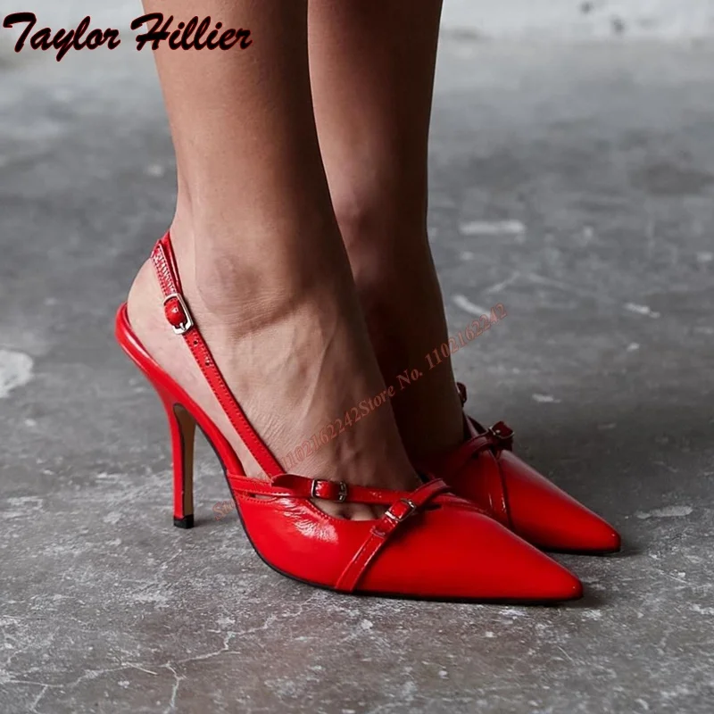 New Sexy Red Stiletto Pumps Pointed Back Strap Patent Leather High Heels Fashionable Banquet Party Dress Pumps Female Autumn 47
New Sexy Red Stiletto Pumps Pointed Back Strap Patent Leather High Heels Fashionable Banquet Party Dress Pumps Female Autumn 47