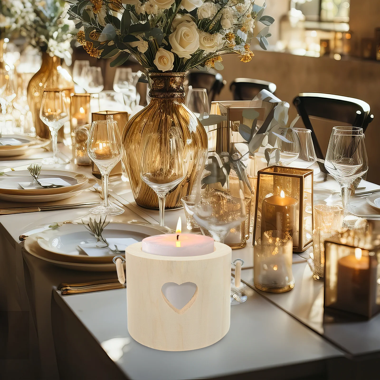 1pc Shaped Wooden Holder Tea Light Stand For Home Decor Table Holders Centerpiece Valentine'S Day
1pc Shaped Wooden Holder Tea Light Stand For Home Decor Table Holders Centerpiece Valentine'S Day