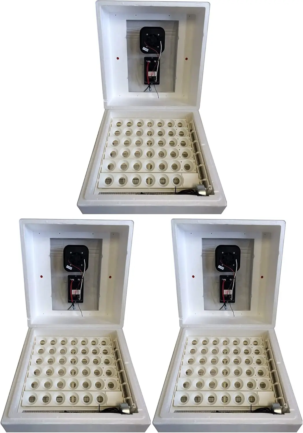 Farm Innovators 2450 Heated Digital Circulated Air Incubator with Automatic Egg Turner for Improved Egg Hatching of Up To 41 Egg
Farm Innovators 2450 Heated Digital Circulated Air Incubator with Automatic Egg Turner for Improved Egg Hatching of Up To 41 Egg