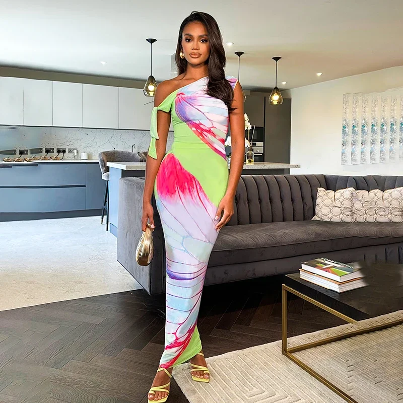 2024 Summer Women Long Dress Sleeveless Off Shoulder Sexy Wrap Skinny Dress Butterfly Print Vacation Holiday Summer Clo
2024 Summer Women Long Dress Sleeveless Off Shoulder Sexy Wrap Skinny Dress Butterfly Print Vacation Holiday Summer Clo