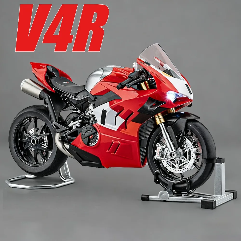 1:9 Размер V4R Модель Мотоцикла Игрушечный Автомобиль Амортизация Металлическая Литая Под давлением Съемная Рама Спрей Модели Мотоциклов Коллекция Орнамент
1:9 Размер V4R Модель Мотоцикла Игрушечный Автомобиль Амортизация Металлическая Литая Под давлением Съемная Рама Спрей Модели Мотоциклов Коллекция Орнамент