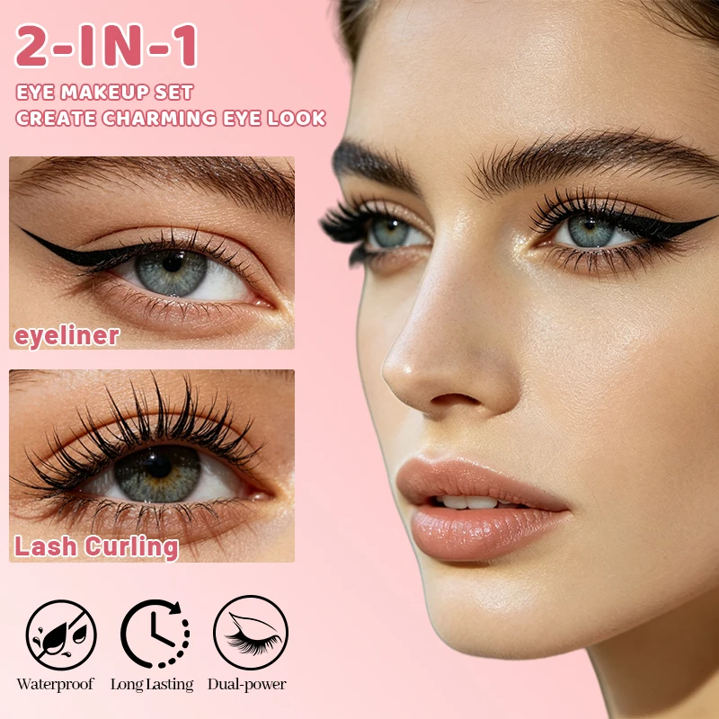 2Pcs Gift Set Eye Makeup Kit, Waterproof Black Eyeliner & Curling Mascara, Long Lasting & Smudge Proof Cosmetics
2Pcs Gift Set Eye Makeup Kit, Waterproof Black Eyeliner & Curling Mascara, Long Lasting & Smudge Proof Cosmetics