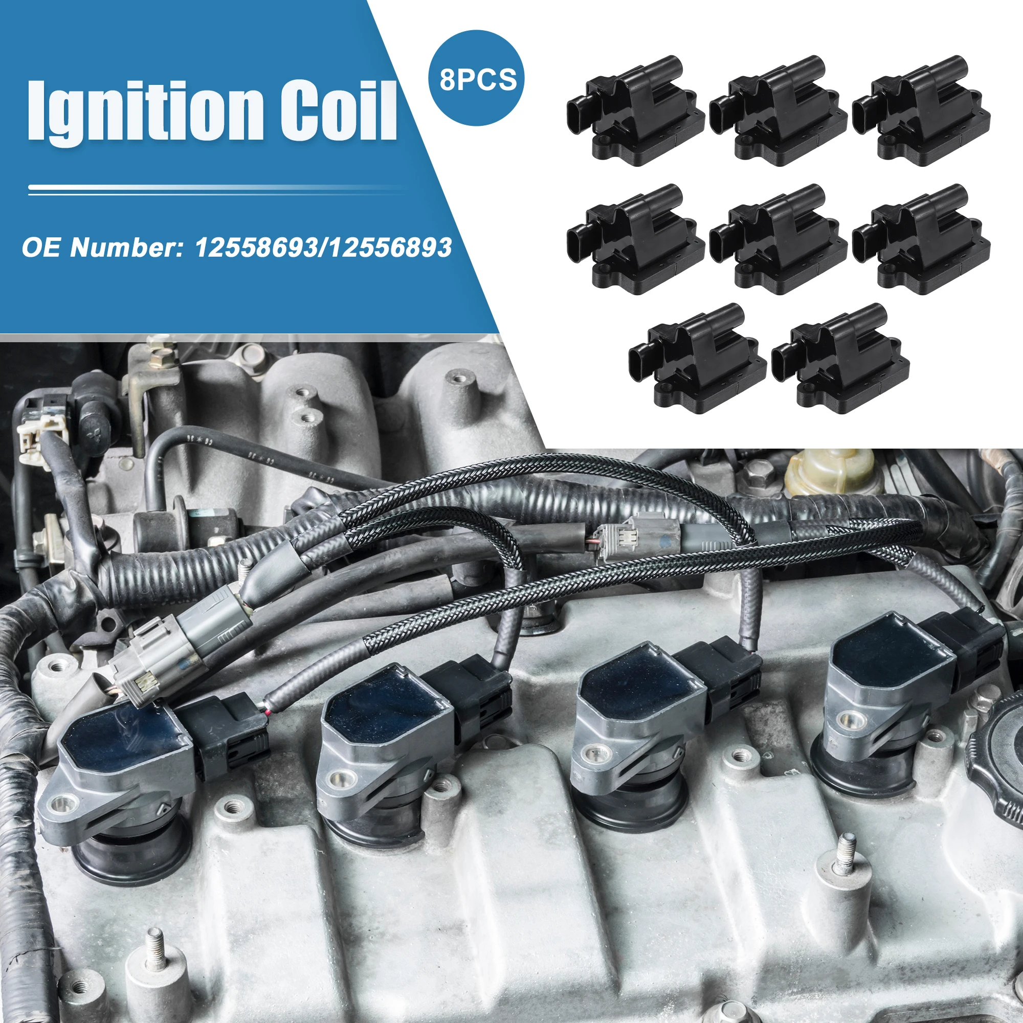 UXCELL 8 Pcs Square Ignition Coil No.12558693 for Chevy Silverado Avalanche Suburban
UXCELL 8 Pcs Square Ignition Coil No.12558693 for Chevy Silverado Avalanche Suburban