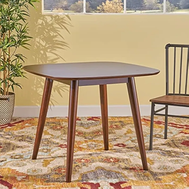 Bass Mid Century Modern Square Faux Wood Dining Table, Walnut Finish, 35.75D x 35.75W x 30H in
Bass Mid Century Modern Square Faux Wood Dining Table, Walnut Finish, 35.75D x 35.75W x 30H in