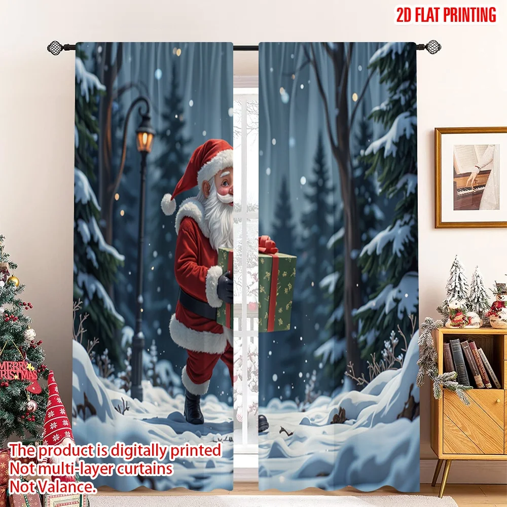 2pcs 2D flat printing Christmas Curtain Santa Claus Gifts Snow Night Polyester Without Electricity Holiday Decorations Use for
2pcs 2D flat printing Christmas Curtain Santa Claus Gifts Snow Night Polyester Without Electricity Holiday Decorations Use for