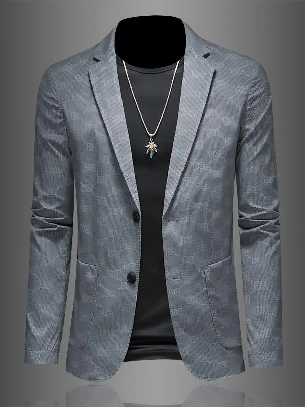 Мужской повседневный костюм с принтом: роскошный, легкий, весенне-осенний, модный, повседневный, приталенный, для бизнеса и отдыха, из полиэстера.
Мужской повседневный костюм с принтом: роскошный, легкий, весенне-осенний, модный, повседневный, приталенный, для бизнеса и отдыха, из полиэстера.