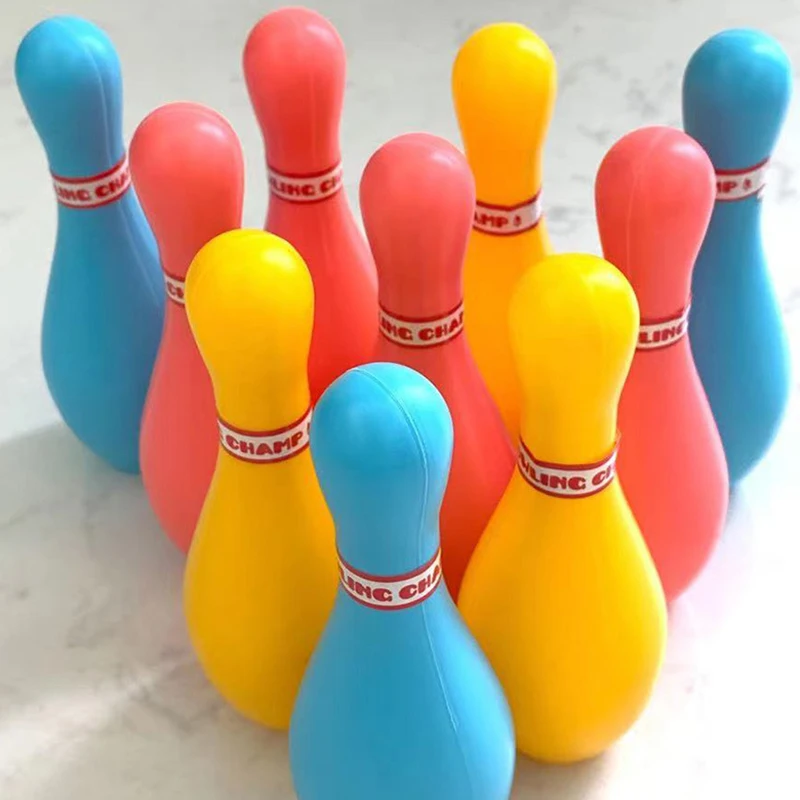 New 1Set Indoor Bowling Set Toys 6/10Pcs 11.5cm Sticks + 2pcs 6cm Ball Funny Floor Ball Games Party Interactive Sports Games
New 1Set Indoor Bowling Set Toys 6/10Pcs 11.5cm Sticks + 2pcs 6cm Ball Funny Floor Ball Games Party Interactive Sports Games