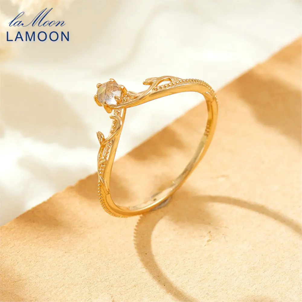 LAMOON Natural Labradorite Gemstone Crown Ring For Women Exquisite Elegant 925 Sterling Silver Gold Vermeil Fine Jewelry Gift
LAMOON Natural Labradorite Gemstone Crown Ring For Women Exquisite Elegant 925 Sterling Silver Gold Vermeil Fine Jewelry Gift