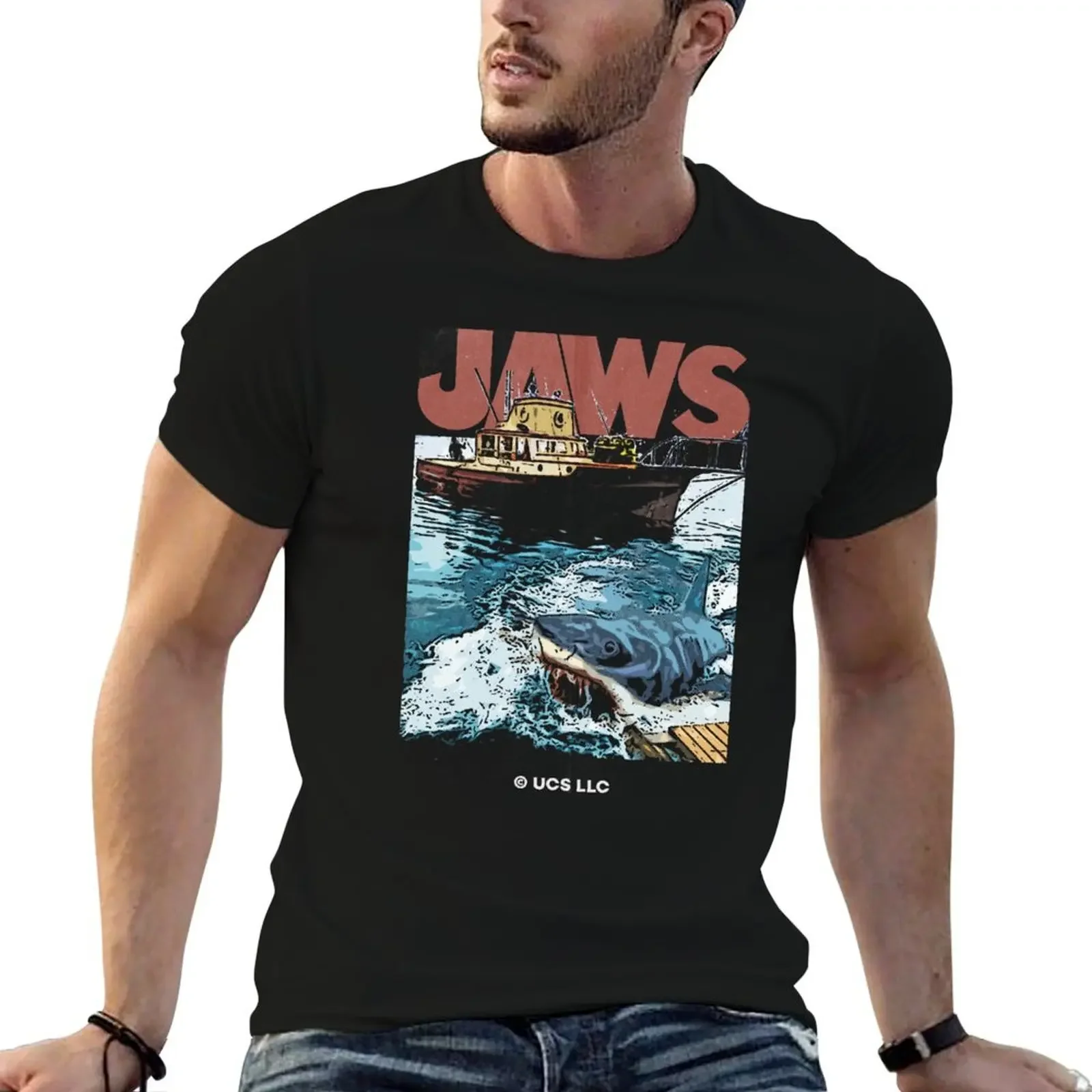Jaws movie poster Baseball Sleeve T-Shirt cotton graphic tees oversize t-shirts man funny t shirts men
Jaws movie poster Baseball Sleeve T-Shirt cotton graphic tees oversize t-shirts man funny t shirts men