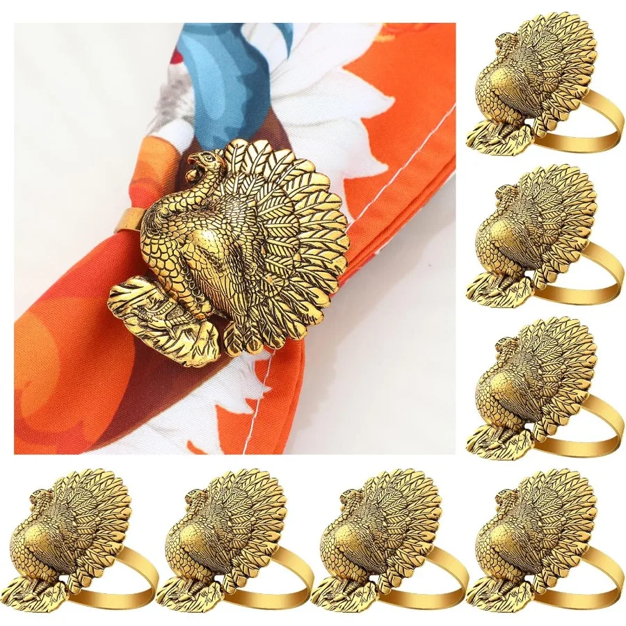 WIOND 12 Pcs Thanksgiving Napkin Rings Set Fall Napkin Holders Metal Turkey Bird Rings Holders Buckle Table Decor for Autumn Th
WIOND 12 Pcs Thanksgiving Napkin Rings Set Fall Napkin Holders Metal Turkey Bird Rings Holders Buckle Table Decor for Autumn Th