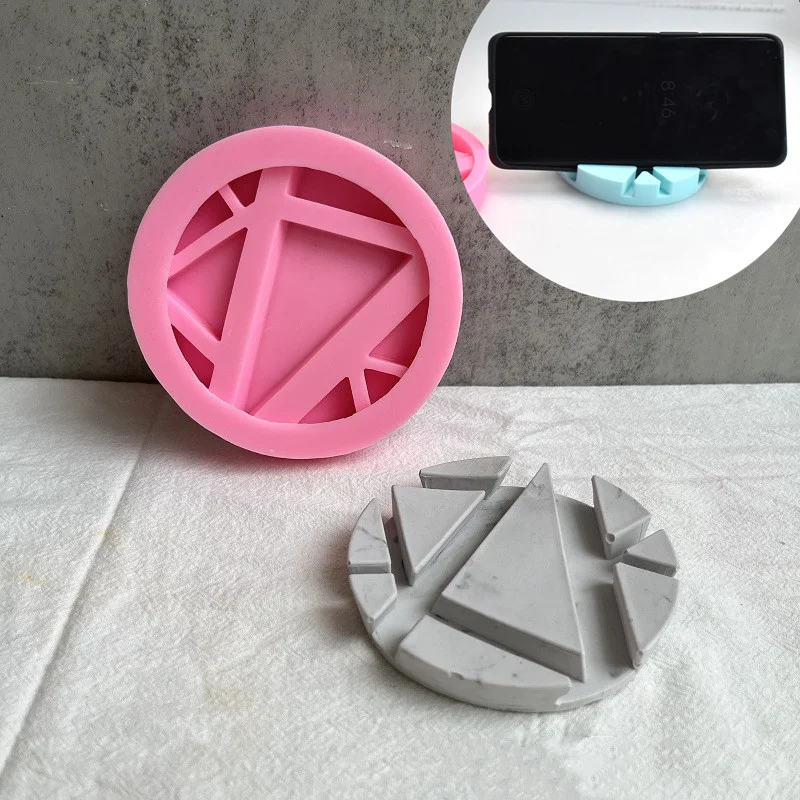 Creative Mobile Phone Base Silicone Mould Round Mobile Phone Stand Base Cement Clay Gypsum Resin Mould DIY Handmade Gift
Creative Mobile Phone Base Silicone Mould Round Mobile Phone Stand Base Cement Clay Gypsum Resin Mould DIY Handmade Gift