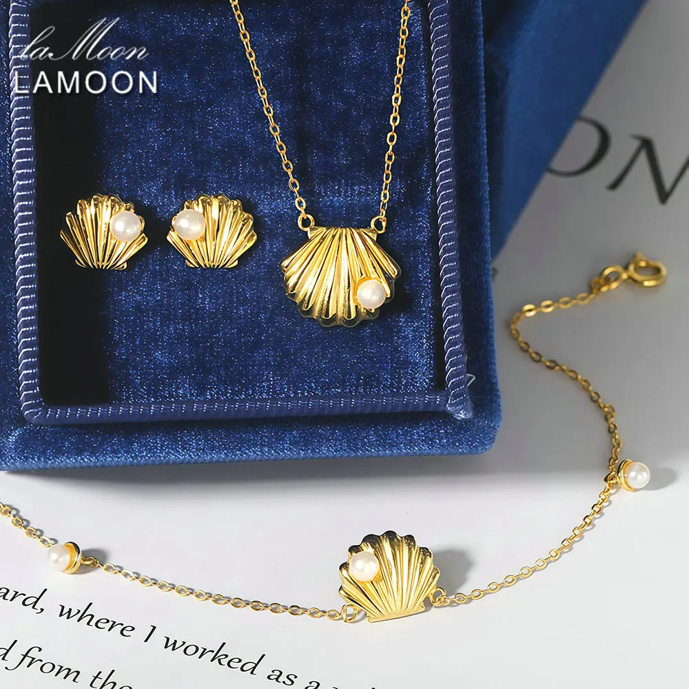 Luxury Natural Freshwater Pearl Shell Jewelry Sets For Women Elegant Holiday 925 Silver 14K Gold Plated Fine Jewelry V094 
Luxury Natural Freshwater Pearl Shell Jewelry Sets For Women Elegant Holiday 925 Silver 14K Gold Plated Fine Jewelry V094