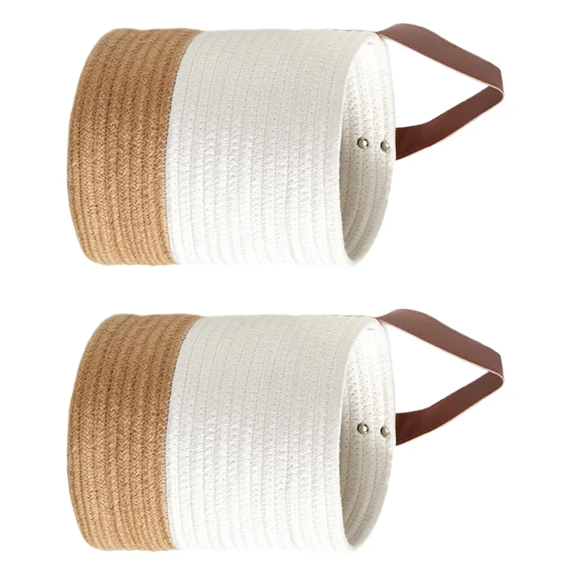 LICE-Small Hanging Baskets With Handle Set Of 2 Wall Mounted For Organizing Baskets, Woven Basket For Wall Plants
LICE-Small Hanging Baskets With Handle Set Of 2 Wall Mounted For Organizing Baskets, Woven Basket For Wall Plants