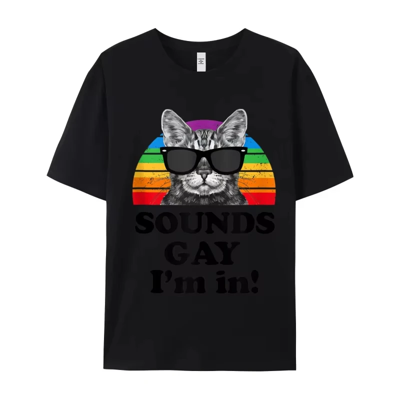Футболка с круглым вырезом Sounds Gay Im In Cat, летняя, с коротким рукавом, забавная, 100% хлопок, повседневная, мужская
Футболка с круглым вырезом Sounds Gay Im In Cat, летняя, с коротким рукавом, забавная, 100% хлопок, повседневная, мужская