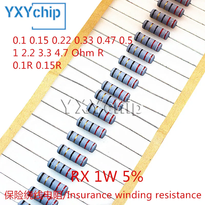 50pcs 1W Wire-wound Fuse Resistance Accuracy 5% 0.1 0.15 0.22 0.33 0.47 0.5 1 2.2 3.3 4.7 Ohm R Wire Wound Resistor 0.1R 0.15R
50pcs 1W Wire-wound Fuse Resistance Accuracy 5% 0.1 0.15 0.22 0.33 0.47 0.5 1 2.2 3.3 4.7 Ohm R Wire Wound Resistor 0.1R 0.15R