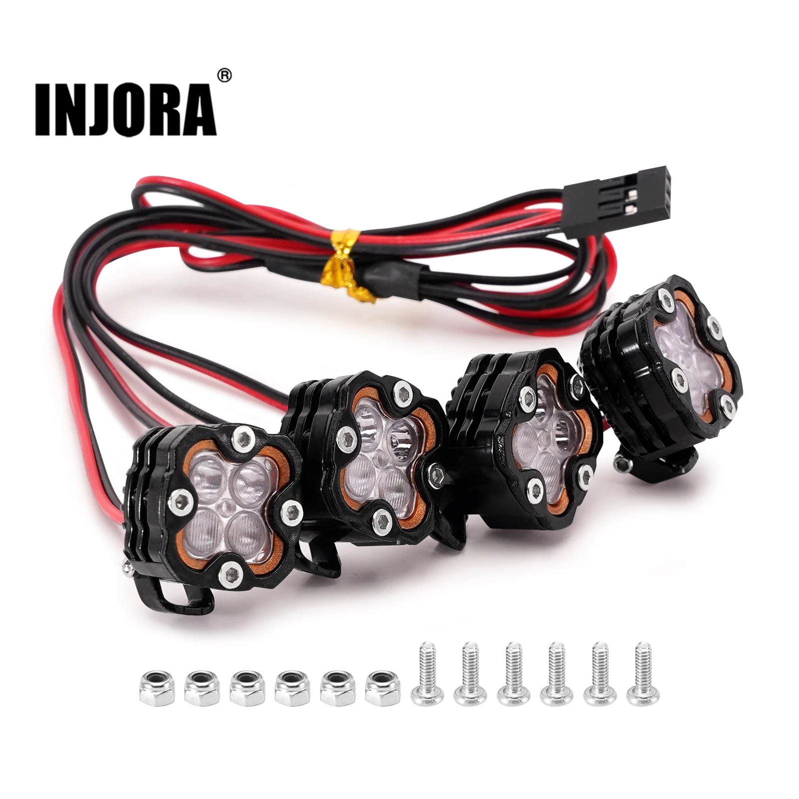INJORA Super Bright Square LED Lights for 1/10 1/8 RC Car (Aluminium, White)
INJORA Super Bright Square LED Lights for 1/10 1/8 RC Car (Aluminium, White)