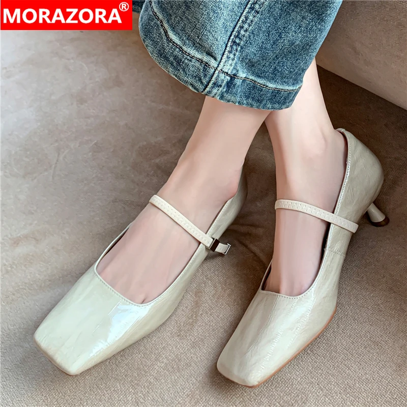 MORAZORA 2025 New Genuine Leather Shoes Women Pumps Square Toe Mary James Ladies Party Wedding Daily Shoes High Heels Footwear
MORAZORA 2025 New Genuine Leather Shoes Women Pumps Square Toe Mary James Ladies Party Wedding Daily Shoes High Heels Footwear