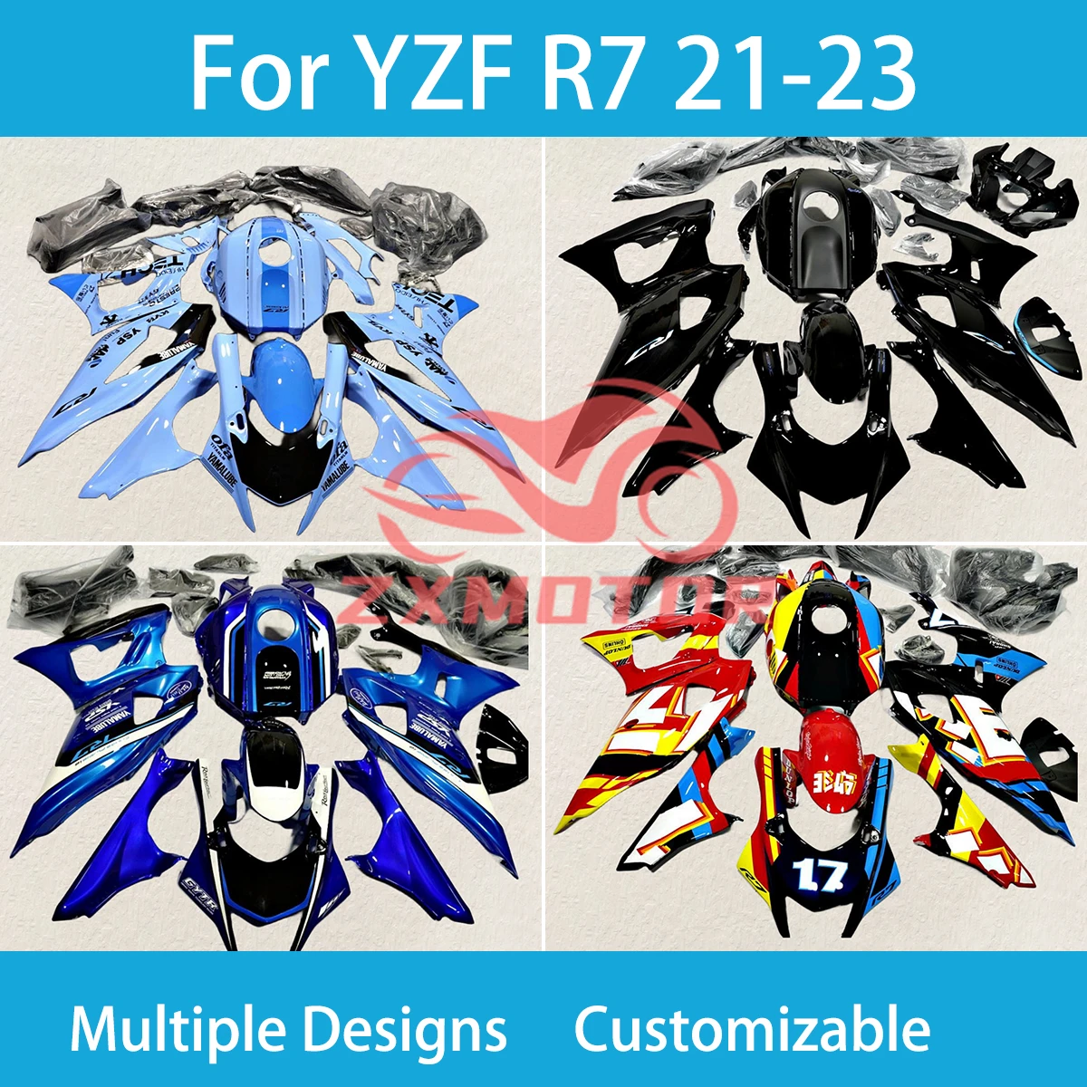 Обтекатели для мотоцикла YZF R7 21 22 23, АБС-пластик, настраиваемый комплект обтекателей послепродажного обслуживания для YAMAHA YZF-R7 2021 2022 2023
Обтекатели для мотоцикла YZF R7 21 22 23, АБС-пластик, настраиваемый комплект обтекателей послепродажного обслуживания для YAMAHA YZF-R7 2021 2022 2023