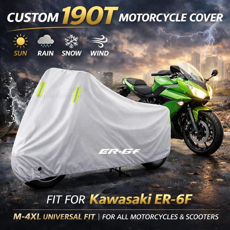 Чехол для мотоцикла Kawasaki ER-6F ER6F 2009-2016 ER6 F 2015 2014 2013, водонепроницаемый, сверхпрочный, для улицы, защита от дождя, пыли и солнца
Чехол для мотоцикла Kawasaki ER-6F ER6F 2009-2016 ER6 F 2015 2014 2013, водонепроницаемый, сверхпрочный, для улицы, защита от дождя, пыли и солнца