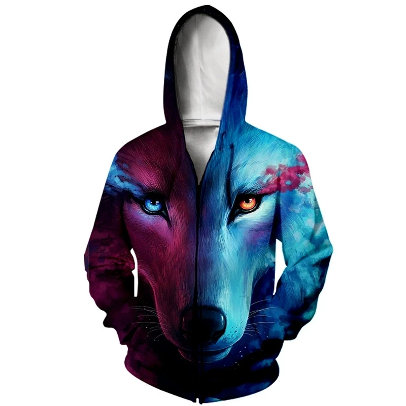 New 3D Print Animal Wolf King Clothing New Fashion Men/ Women Zipper Hoodies Plus Size S-7XL Harajuku Man Hoodies
New 3D Print Animal Wolf King Clothing New Fashion Men/ Women Zipper Hoodies Plus Size S-7XL Harajuku Man Hoodies