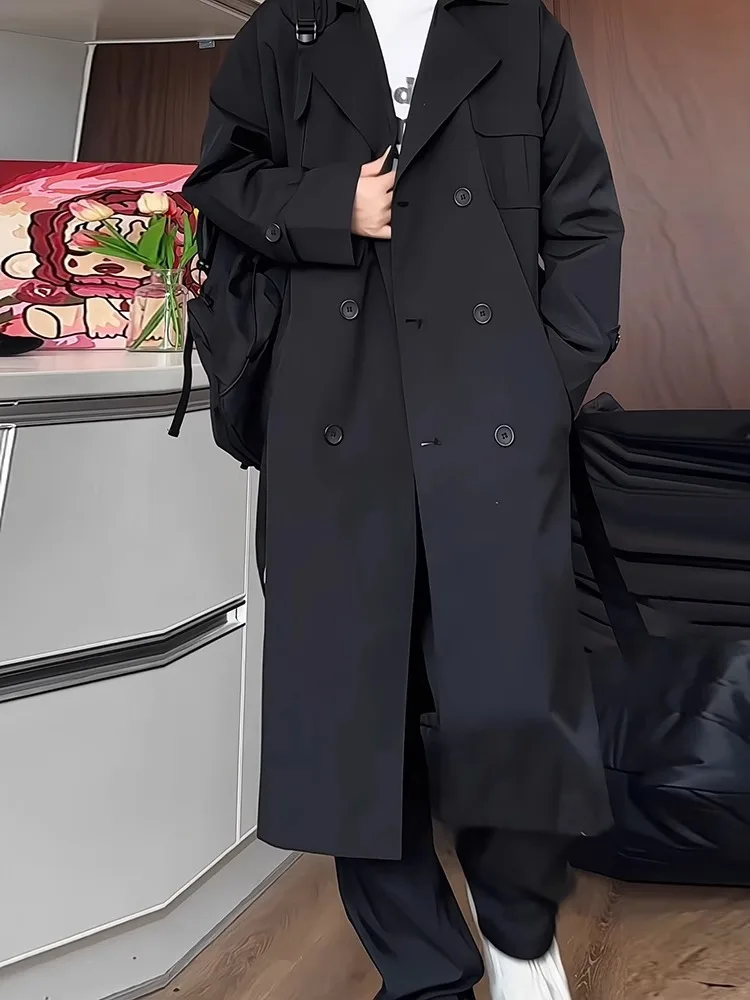 Мужское двурядное пальто Bla на пуговицах, осень-весна, длинное пальто выше колена Briti Sle, повседневная верхняя одежда корейской амферы
Мужское двурядное пальто Bla на пуговицах, осень-весна, длинное пальто выше колена Briti Sle, повседневная верхняя одежда корейской амферы