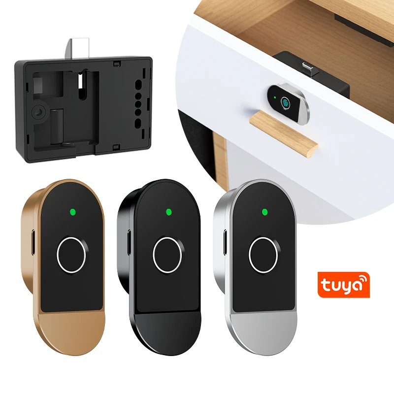Smart Cabinet Lock with Fingerprint & Tuya APP easy Control Biometric Keyless Entry Remote Access for Home Office Drawer Safe
Smart Cabinet Lock with Fingerprint & Tuya APP easy Control Biometric Keyless Entry Remote Access for Home Office Drawer Safe