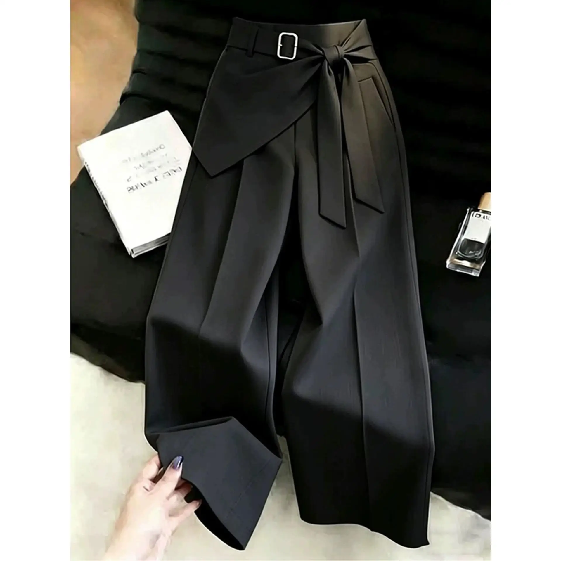 Black Casual Straight Leg Suit Pants for Women Commute Office Wear Summer 2026 High Waist Polyester Lycra Fiber
Black Casual Straight Leg Suit Pants for Women Commute Office Wear Summer 2026 High Waist Polyester Lycra Fiber