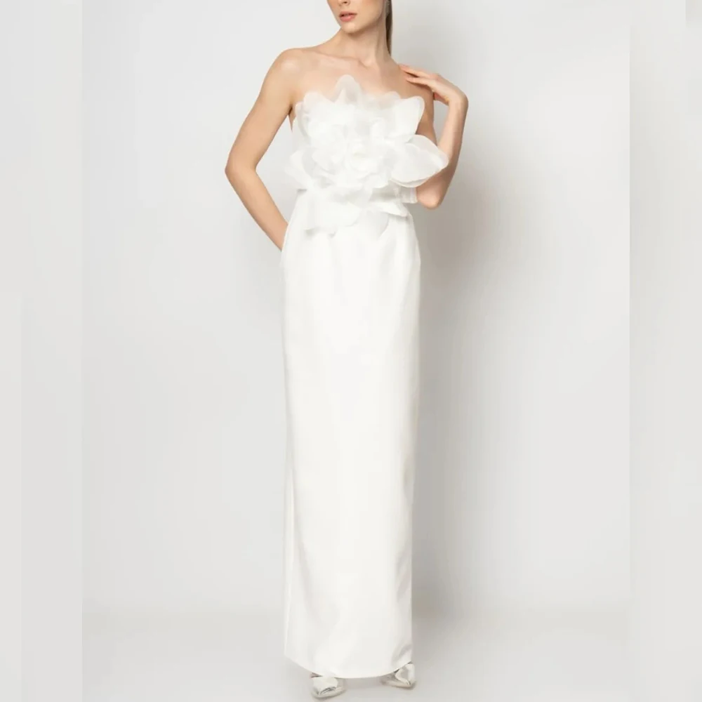 Modern Flower Evening Dress Strapless Sleeveless Straight Floor Length Women Sexy Open Back Split Occasion Customized Gown
Modern Flower Evening Dress Strapless Sleeveless Straight Floor Length Women Sexy Open Back Split Occasion Customized Gown