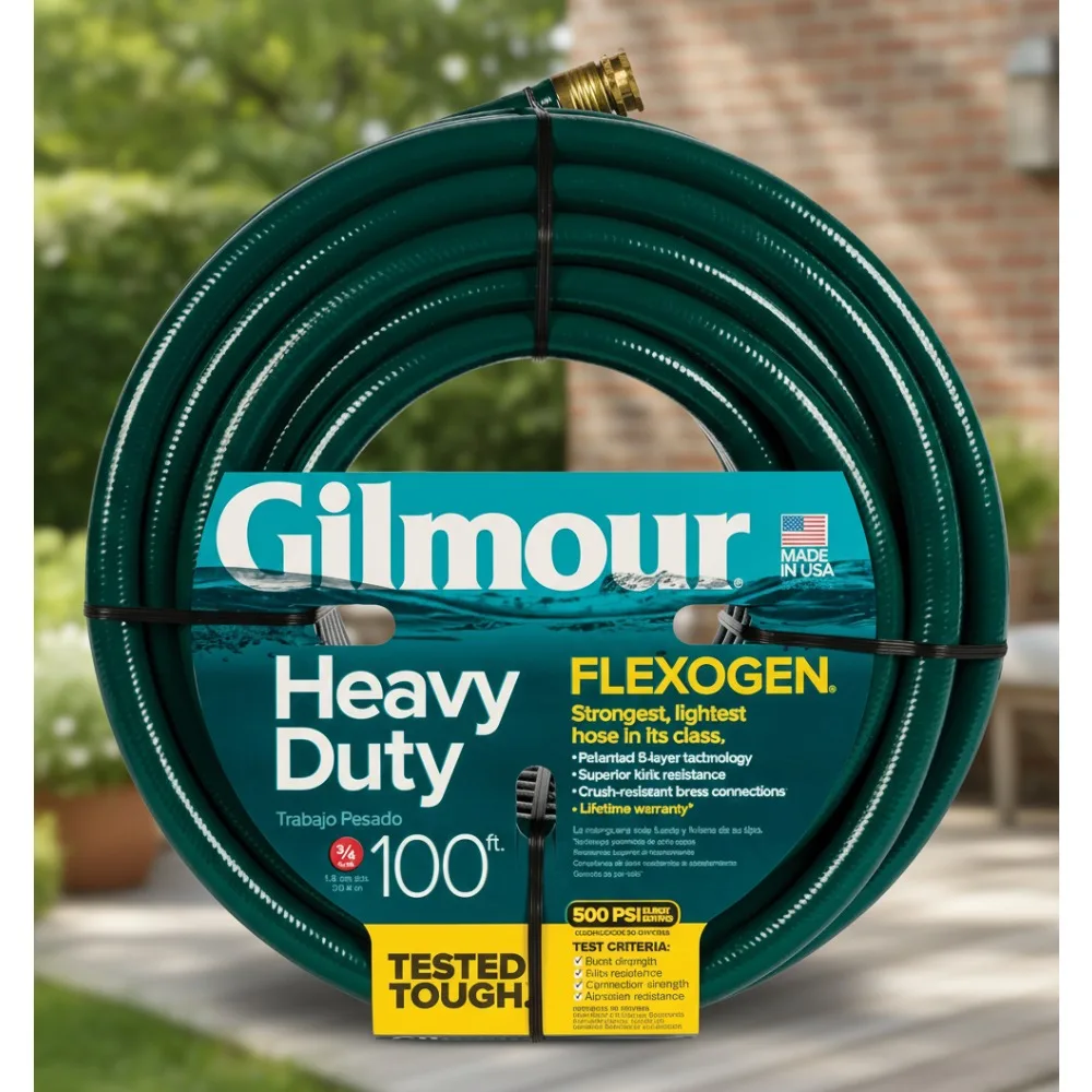 3/4 Inch 100ft Heavy Duty Garden Hose, Flexible Kink Resistant Water Hose for Outdoor Gardening
3/4 Inch 100ft Heavy Duty Garden Hose, Flexible Kink Resistant Water Hose for Outdoor Gardening