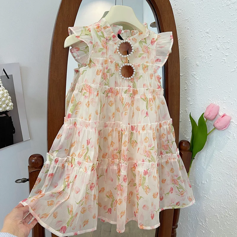 2025Summer New Girls' Dress Thin Flutter Sleeve Stylish Floral Dress Baby Cute Princess Dress Trendy
2025Summer New Girls' Dress Thin Flutter Sleeve Stylish Floral Dress Baby Cute Princess Dress Trendy
