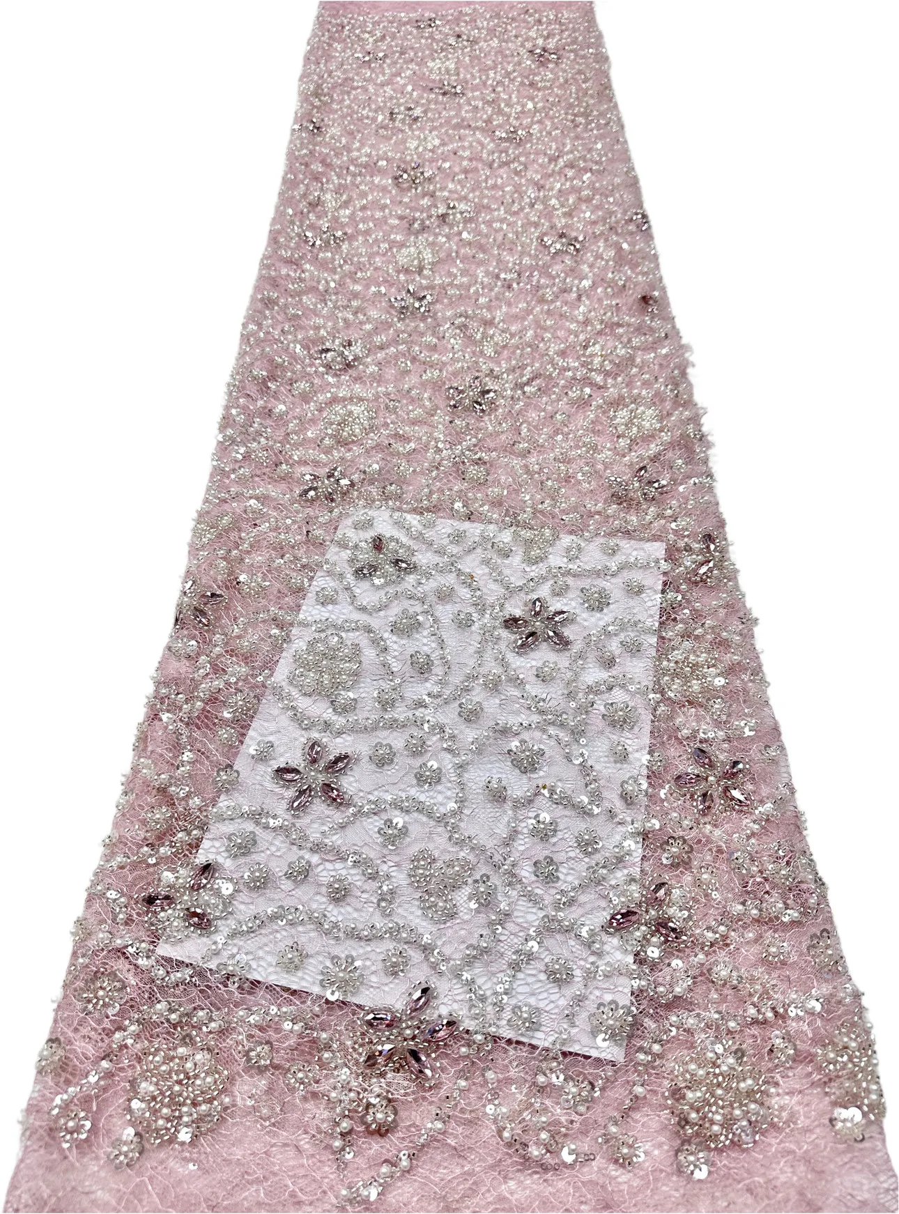 Luxury French Hand Beaded Lace Fabric Bridal Fabric High-end Wedding Fabrics Nigerian Sequins Stone Embroidered on Tulle 5 Yard
Luxury French Hand Beaded Lace Fabric Bridal Fabric High-end Wedding Fabrics Nigerian Sequins Stone Embroidered on Tulle 5 Yard