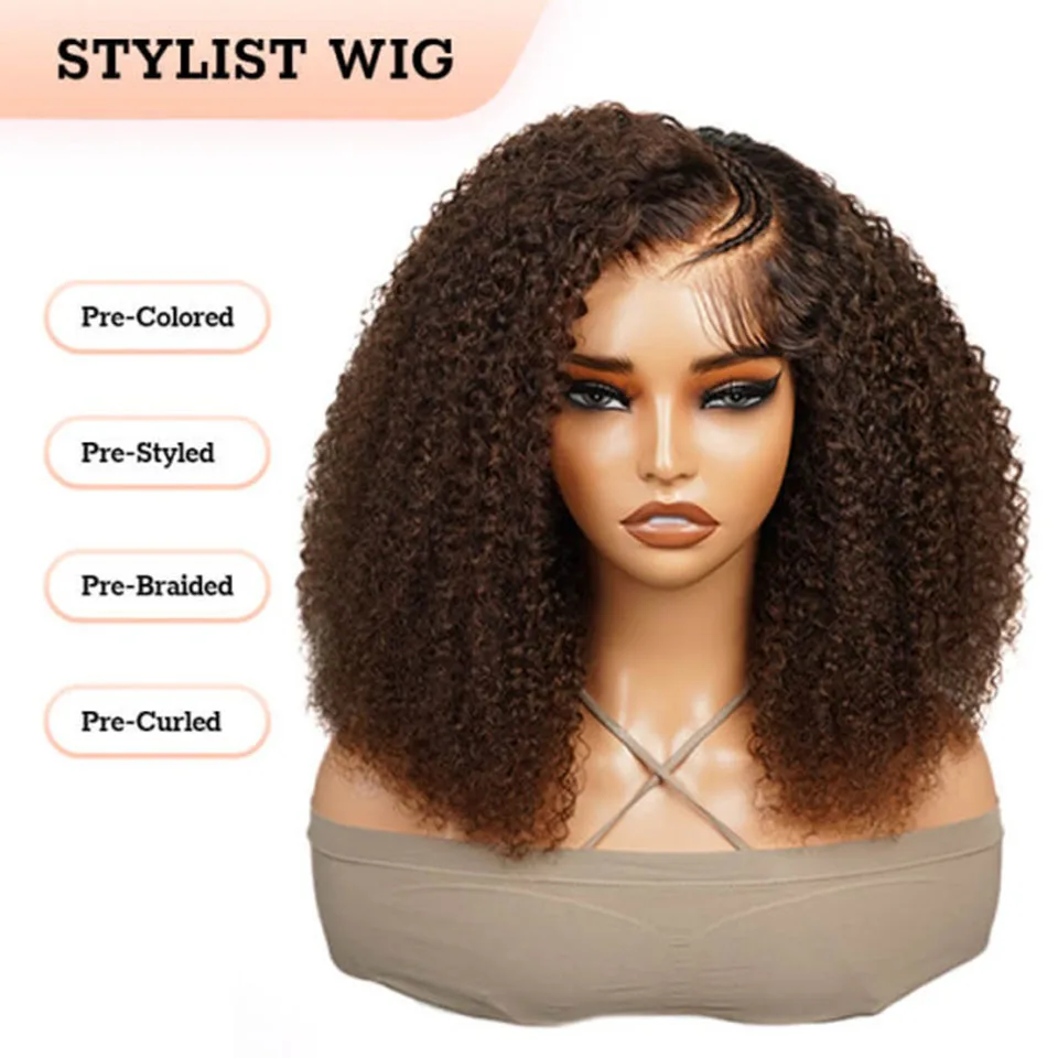 Alipearl Dark Brown Color Curly Human Hair 5x5 Lace Glueless Ready Go Wig Pre cut Handmade Braiding Wigs New Arrival
Alipearl Dark Brown Color Curly Human Hair 5x5 Lace Glueless Ready Go Wig Pre cut Handmade Braiding Wigs New Arrival