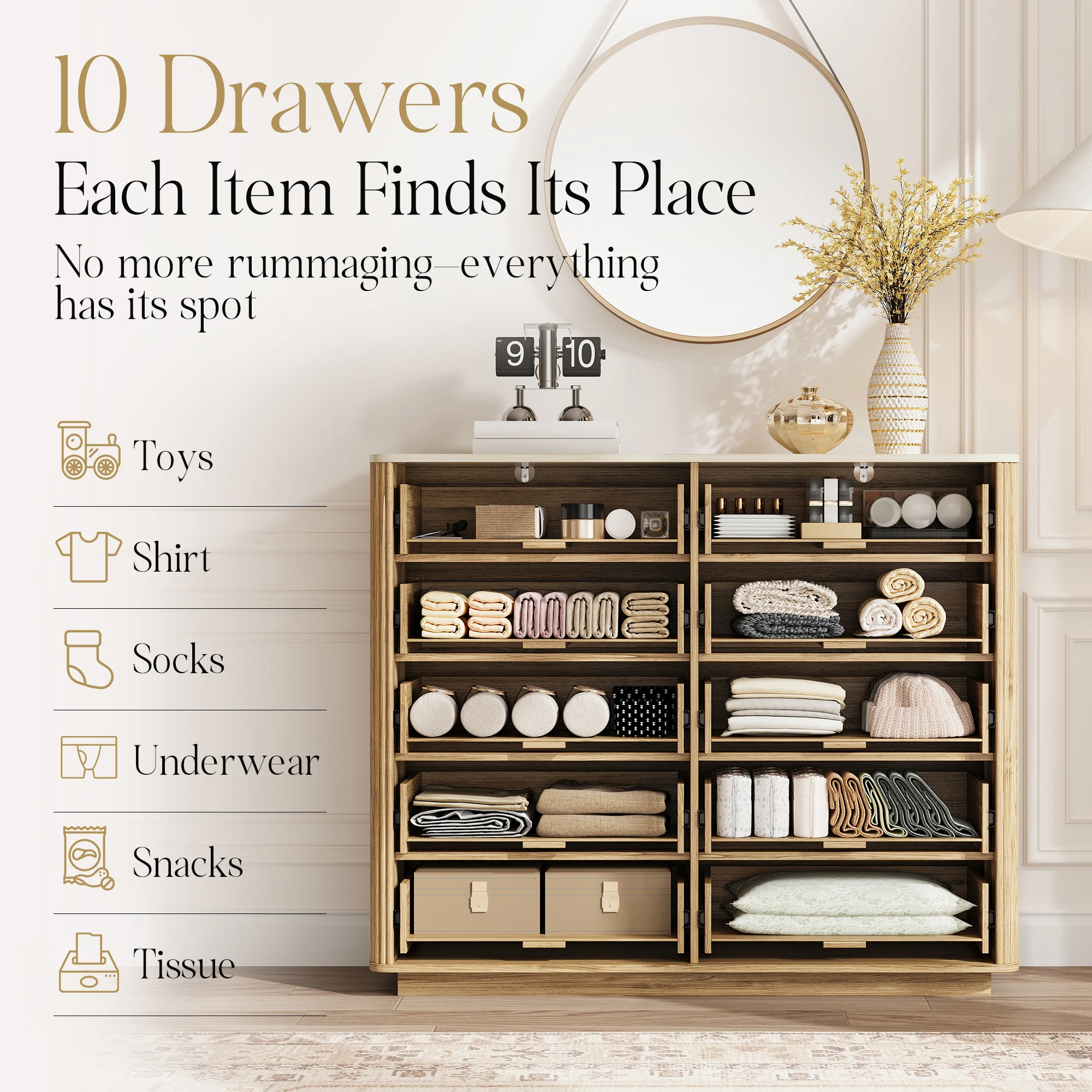 39,3-дюймовый рифленый шкаф с хранилищем, высокий комод для спальни, 10-ящик, шкаф в фермерском доме середины века для гостиной, спальни, общежития
39,3-дюймовый рифленый шкаф с хранилищем, высокий комод для спальни, 10-ящик, шкаф в фермерском доме середины века для гостиной, спальни, общежития