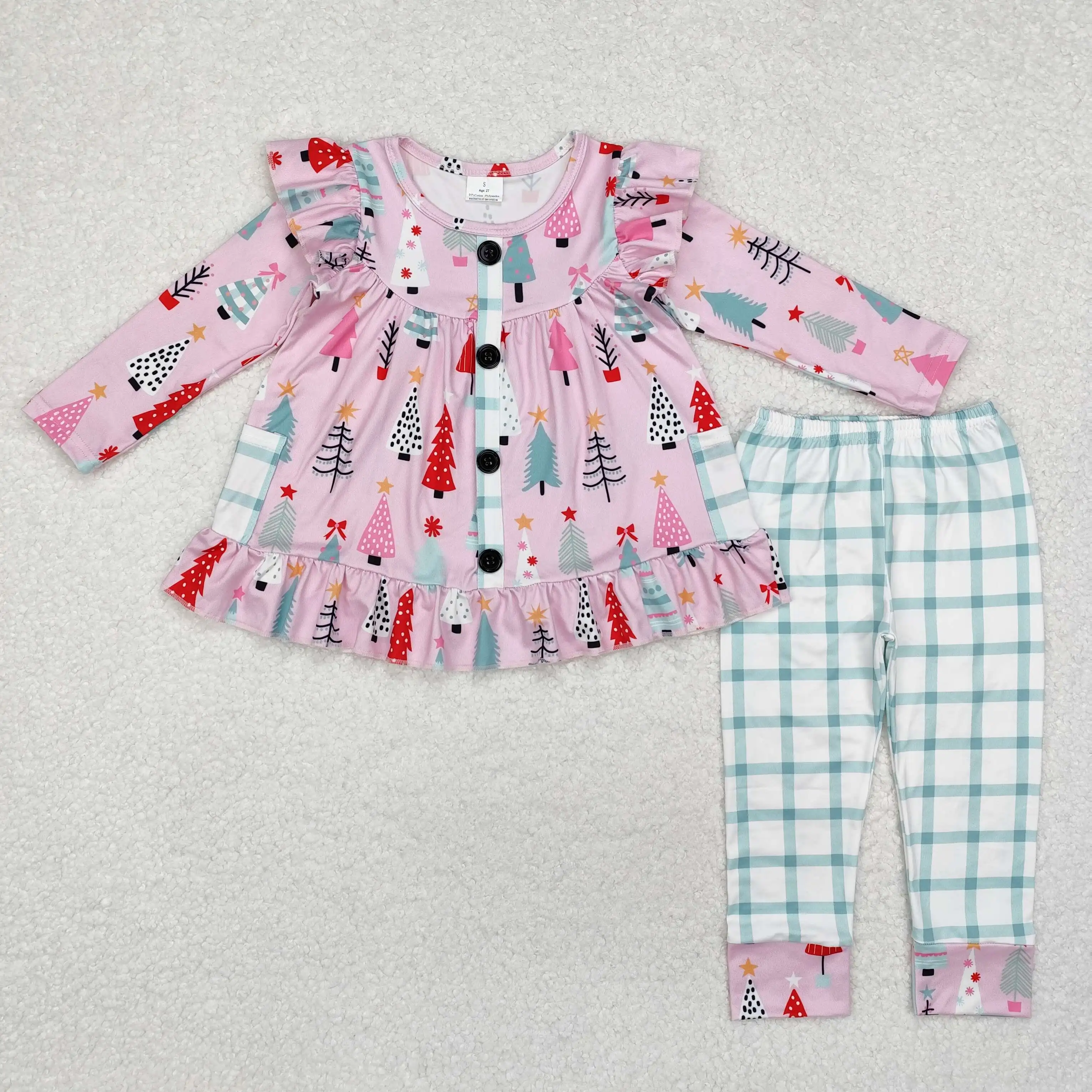 Christmas Trees Printed Cute Little Girls Tunic Shirt With Leggings 2 Pieces Outfits Wholesale New Design Baby Girl Clothes Set
Christmas Trees Printed Cute Little Girls Tunic Shirt With Leggings 2 Pieces Outfits Wholesale New Design Baby Girl Clothes Set