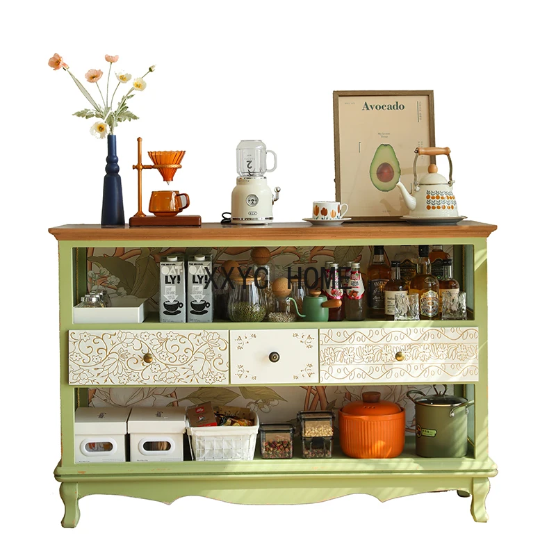 American Vintage Engraving Sideboard Cabinet Pastoral Style Living Room Display Cabinet Wall Storage Cabinet
American Vintage Engraving Sideboard Cabinet Pastoral Style Living Room Display Cabinet Wall Storage Cabinet