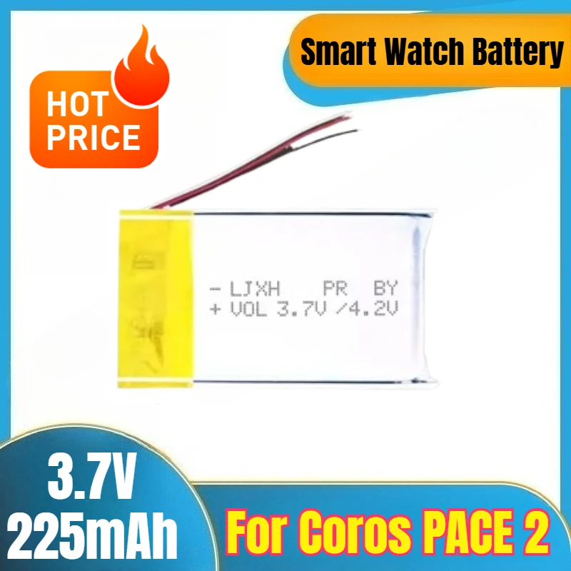 Аккумулятор для умных часов 3,7 В, 225 мАч для Coros PACE 2
Аккумулятор для умных часов 3,7 В, 225 мАч для Coros PACE 2