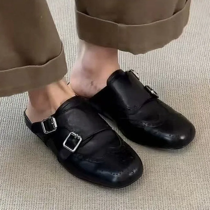 Flats Platform Mules Shoes Women Slippers Square Toe Sandals 2025 Summer New Loafers Soft Leather Casual Flip Flops Trend Slides
Flats Platform Mules Shoes Women Slippers Square Toe Sandals 2025 Summer New Loafers Soft Leather Casual Flip Flops Trend Slides