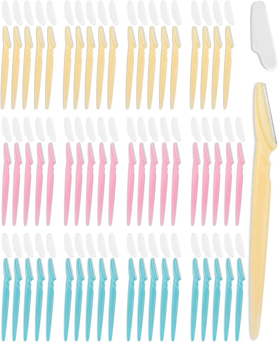 60 шт. бритв для лица для женщин и мужчин, многофункциональный триммер для бровей, инструмент для дермапланинга, разноцветные, в ассортименте
60 шт. бритв для лица для женщин и мужчин, многофункциональный триммер для бровей, инструмент для дермапланинга, разноцветные, в ассортименте