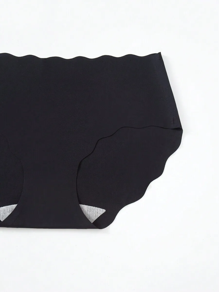 Womens Black Scallop Edge Briefs With Slight Stretch Comfortable Underwear
Womens Black Scallop Edge Briefs With Slight Stretch Comfortable Underwear
