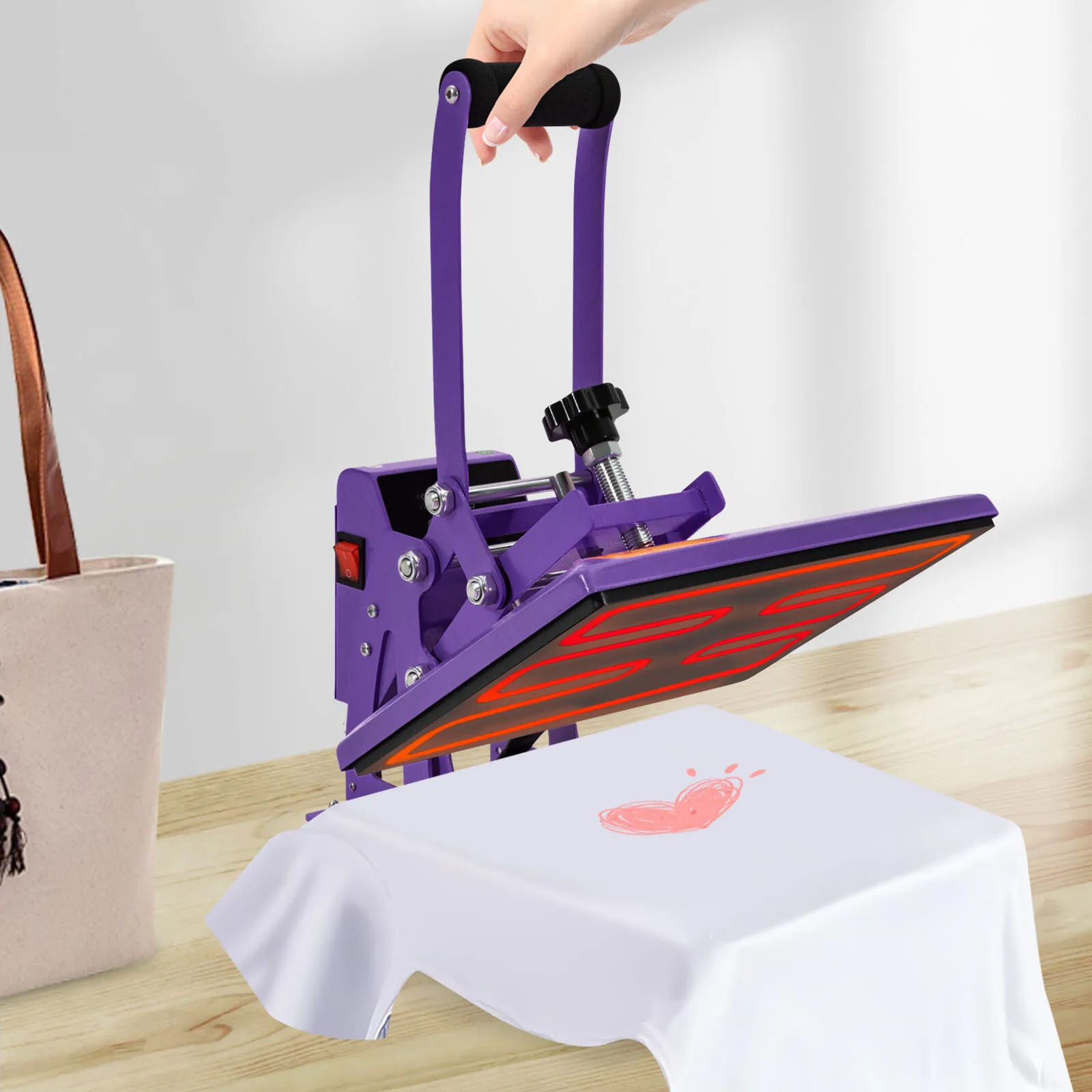 11.8 X 9in Clamshell Digital Heat Press Machine 700W, DIY T- Shirts Heating Sublimation Press Machine 110V Intelligent Control
11.8 X 9in Clamshell Digital Heat Press Machine 700W, DIY T- Shirts Heating Sublimation Press Machine 110V Intelligent Control