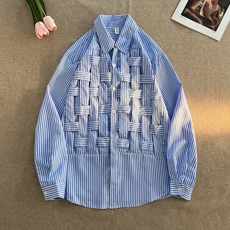 2025 Design Stripe Oversize Long Sleeve Shirt Unisex Knitted Sweater Spring Autumn Fashion Outerwear Youth Popular Loose Fit
2025 Design Stripe Oversize Long Sleeve Shirt Unisex Knitted Sweater Spring Autumn Fashion Outerwear Youth Popular Loose Fit