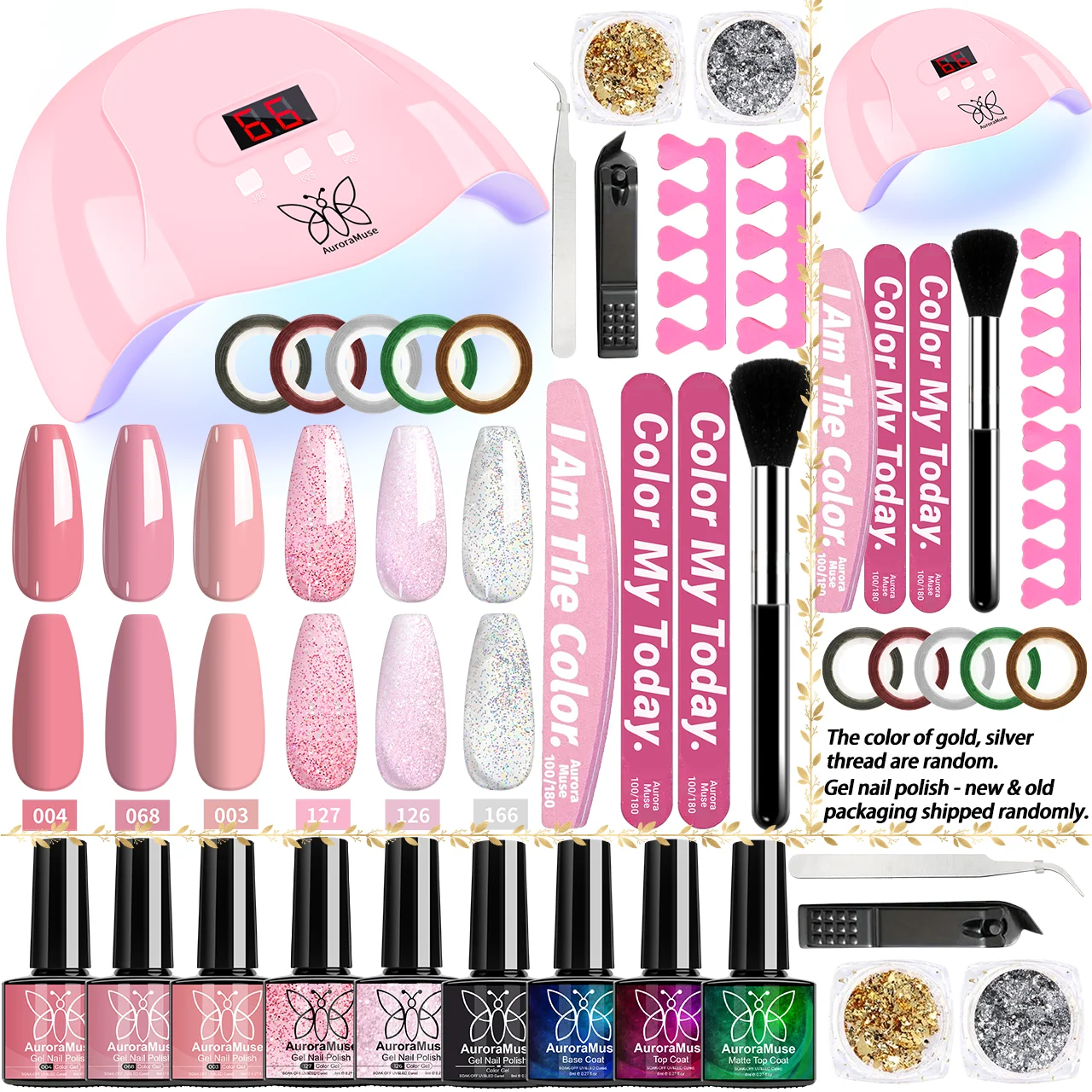 1set, Gel Nail Polish Kit 6 Color Gels with USB UV Light LED Manicure Lamp, Complete Manicure Set for All Seasons
1set, Gel Nail Polish Kit 6 Color Gels with USB UV Light LED Manicure Lamp, Complete Manicure Set for All Seasons