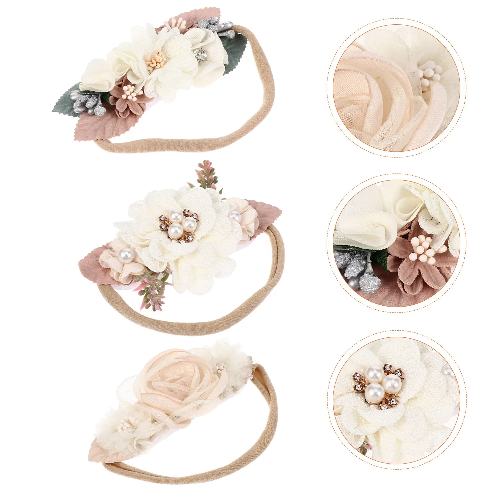 3Pcs Flower Headbands High Elasticity Skin-Friendly Soft Photo Prop Toddler Girls Headwear for Newborns
3Pcs Flower Headbands High Elasticity Skin-Friendly Soft Photo Prop Toddler Girls Headwear for Newborns