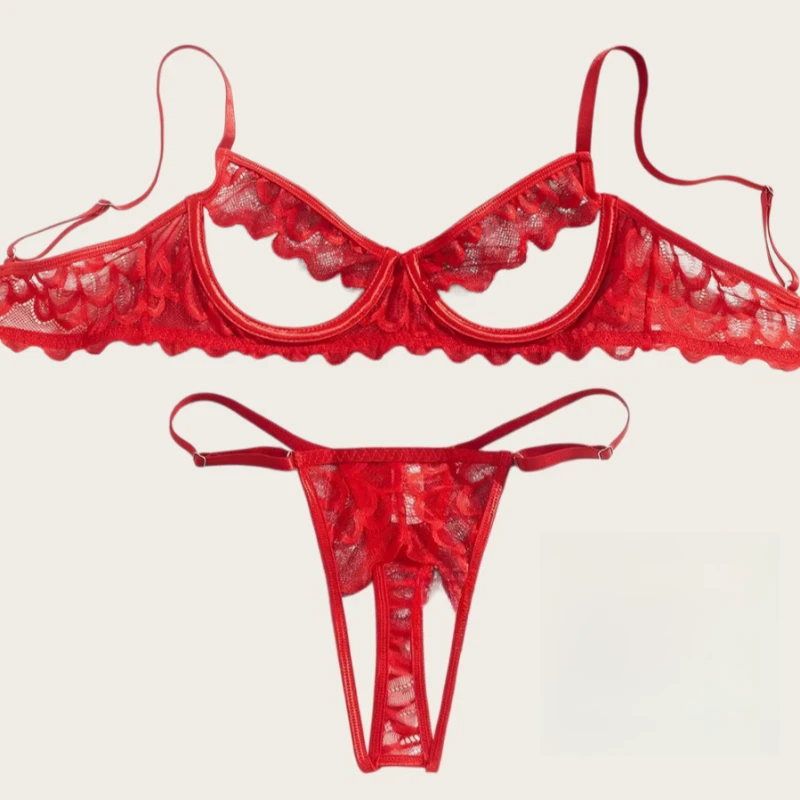 2 Pcs Lingeries Sexy Hot Erotic Costumes Woman Lace Mesh See-through Open Bra Transparent Underwear Fairy Embroidery Thong Sets
2 Pcs Lingeries Sexy Hot Erotic Costumes Woman Lace Mesh See-through Open Bra Transparent Underwear Fairy Embroidery Thong Sets