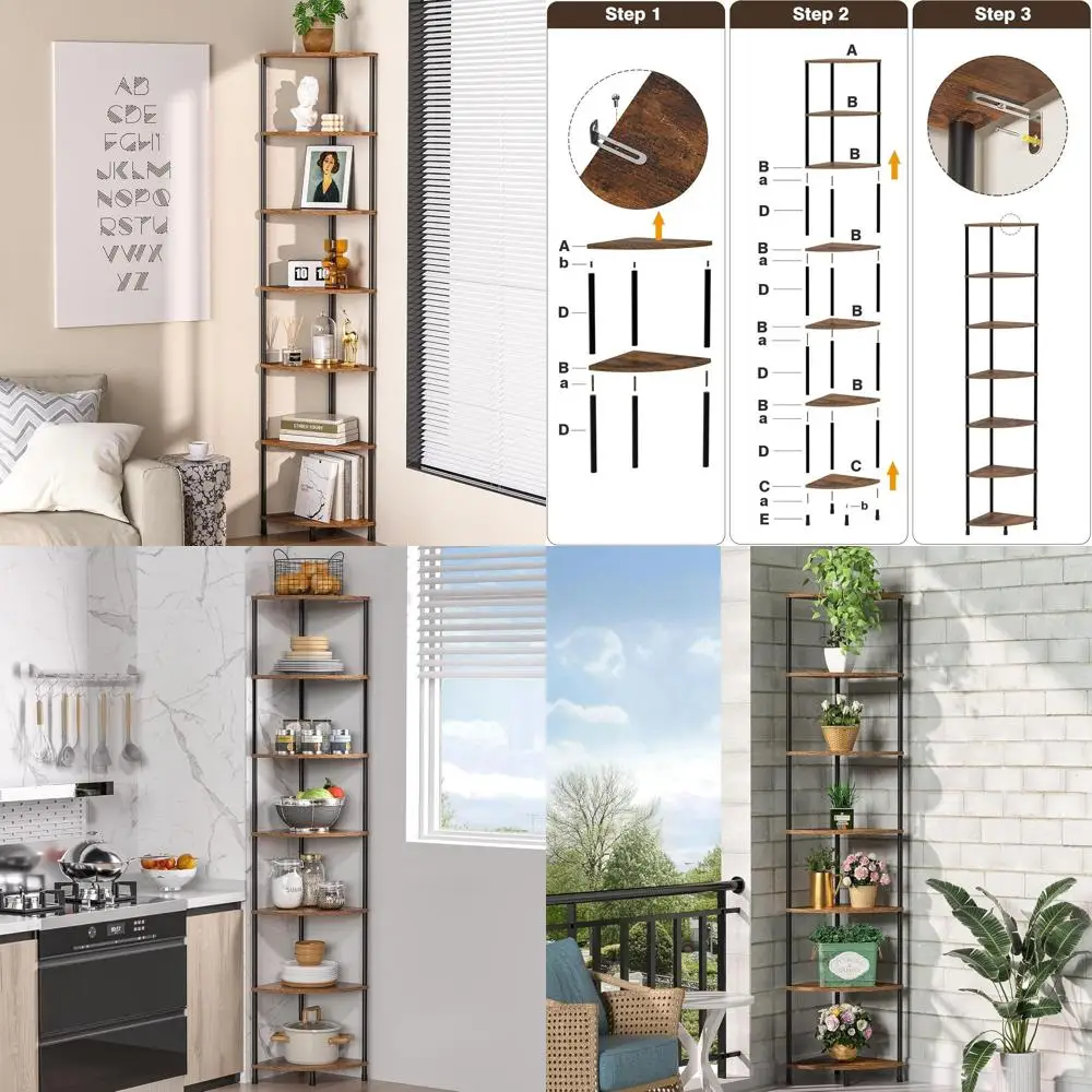 7-Tier Tall Plant Stand, Rustic Brown Wall Decor for Indoor Plants, Ideal for Living Room, Bedroom, and Small Spaces
7-Tier Tall Plant Stand, Rustic Brown Wall Decor for Indoor Plants, Ideal for Living Room, Bedroom, and Small Spaces