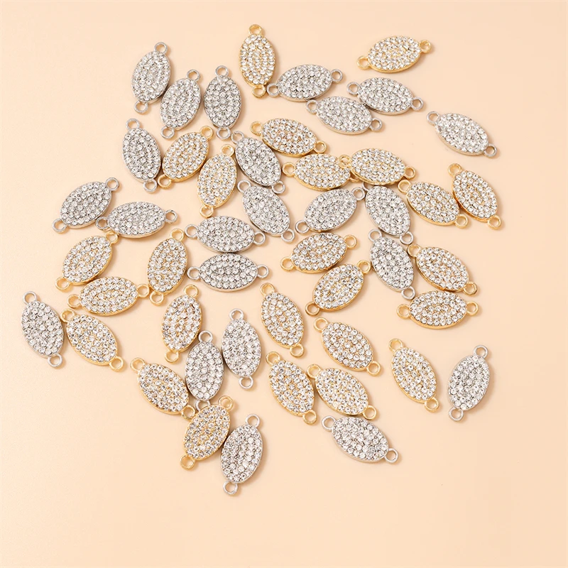 20pcs 9x19mm Cute Crystal Metal Oval Charms Connectors for Jewelry Making DIY Bracelets Earrings Necklaces Handmade Crafts Gifts
20pcs 9x19mm Cute Crystal Metal Oval Charms Connectors for Jewelry Making DIY Bracelets Earrings Necklaces Handmade Crafts Gifts