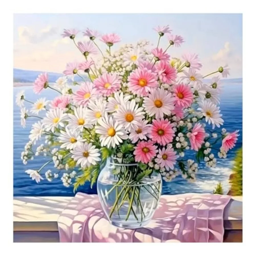 Diamond Painting Kits for Adults, Daisy Flower Diamond Art Kits for Beginners, 5D DIY Diamond Bead Art, Full Drill Round Gem Cr
Diamond Painting Kits for Adults, Daisy Flower Diamond Art Kits for Beginners, 5D DIY Diamond Bead Art, Full Drill Round Gem Cr