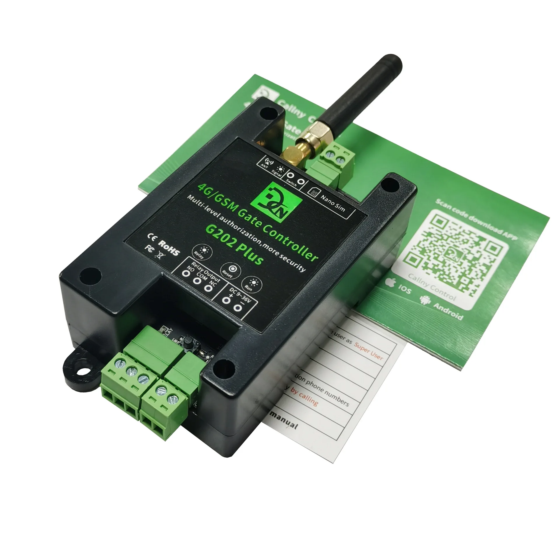 GSM-контроллер для дистанционного управления доступом и открывания дверей, реле-контроллер, переключатель для удаленного открывания дверей с мобильного телефона G202, контроллер контроля доступа
GSM-контроллер для дистанционного управления доступом и открывания дверей, реле-контроллер, переключатель для удаленного открывания дверей с мобильного телефона G202, контроллер контроля доступа