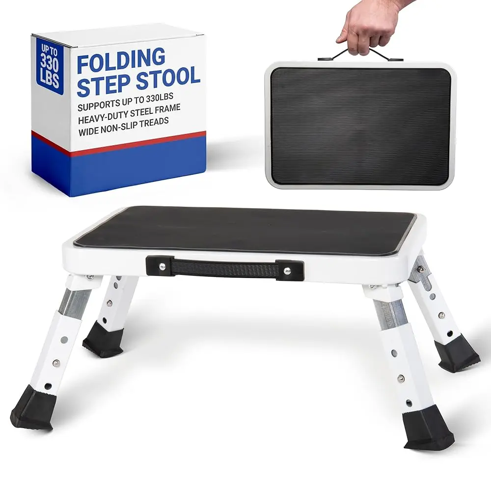 Free Shipping-Folding Step Stool with 3 Adjustable Heights – 330lb Capacity, Wide Anti-Slip Treads – Compact, Portable &
Free Shipping-Folding Step Stool with 3 Adjustable Heights – 330lb Capacity, Wide Anti-Slip Treads – Compact, Portable &