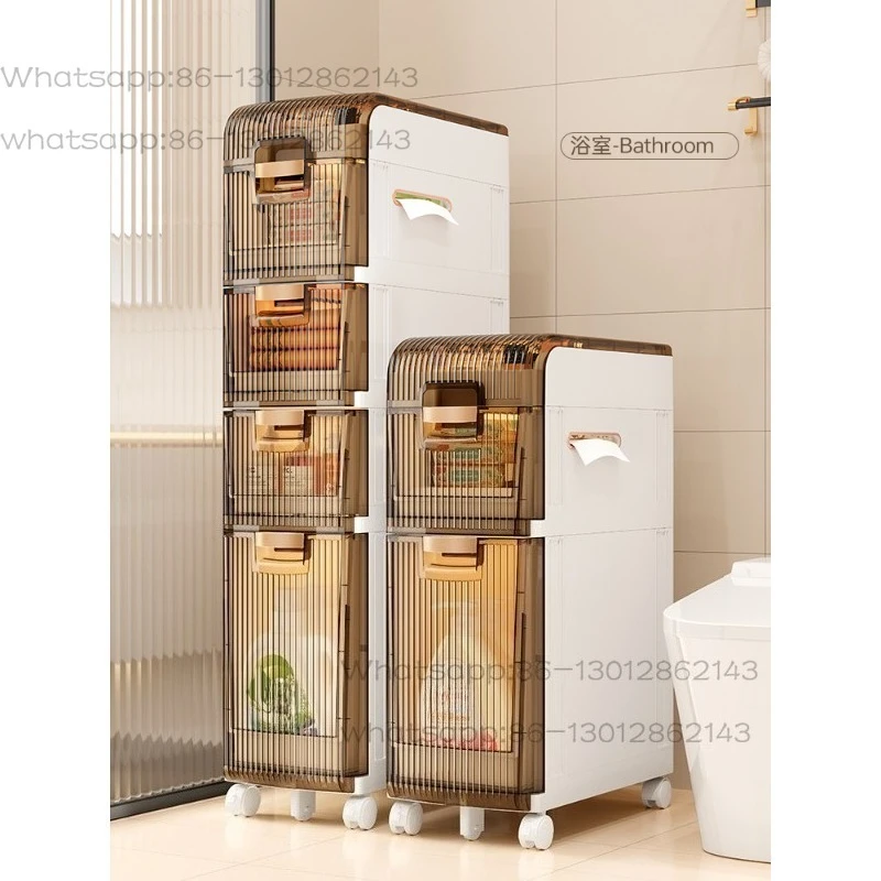 Crack, drawer type storage cabinet, household bathroom, toilet gap, multi-layer plastic locker, installation-free rack
Crack, drawer type storage cabinet, household bathroom, toilet gap, multi-layer plastic locker, installation-free rack